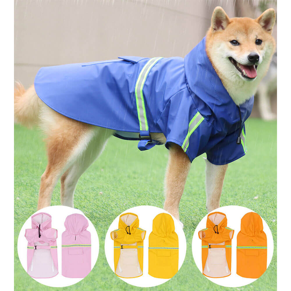 Outdoor Reflective Dog Raincoat - Waterproof & Visibility for All-Weather Protection