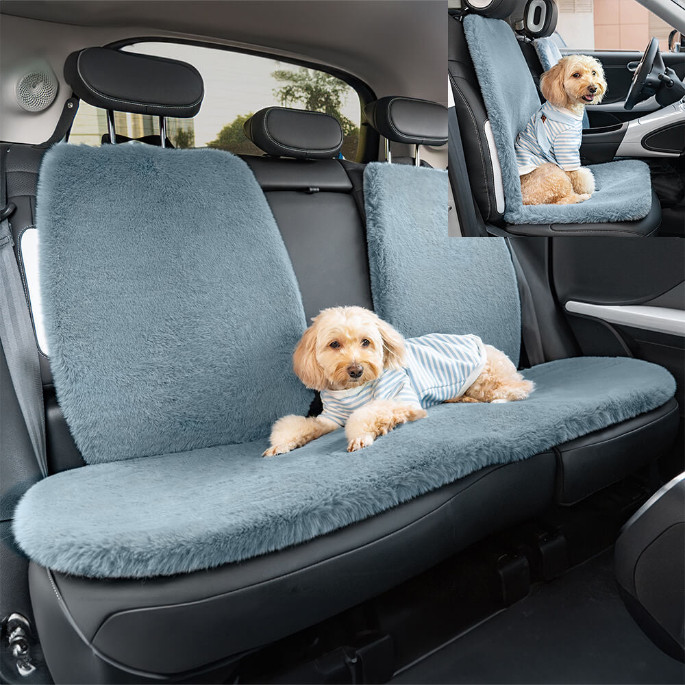 Housse de siège de voiture universelle pour chien humain en peluche chaude