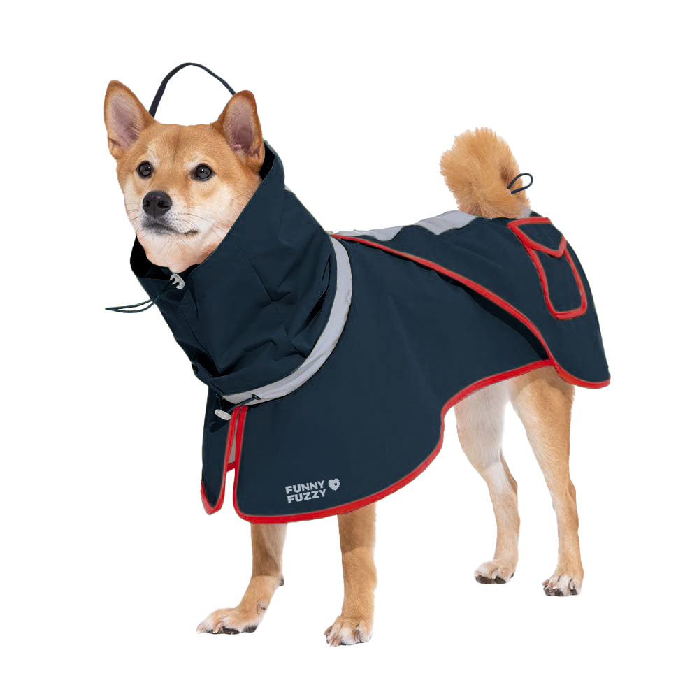 Adjustable Reflective Waterproof with Pocket Dog Human Matching Raincoat-Stay Dry