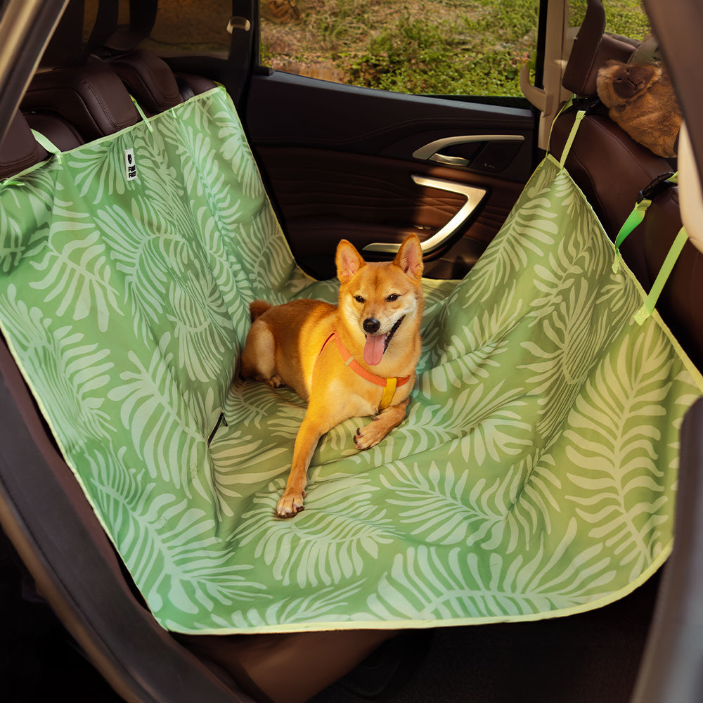 Stile tropicale - Copertura per sedile posteriore impermeabile per picnic e auto 2 in 1