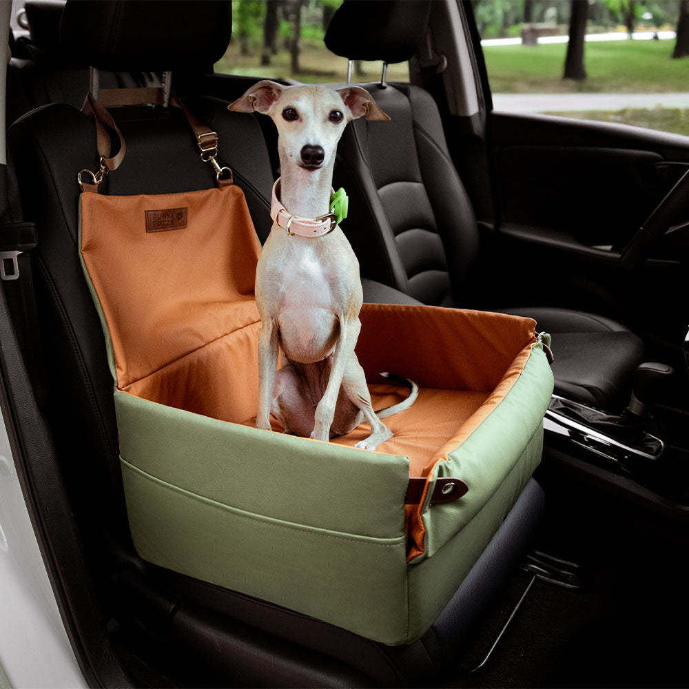 Seggiolino per cani elevato in ecopelle deluxe - Urban Voyager
