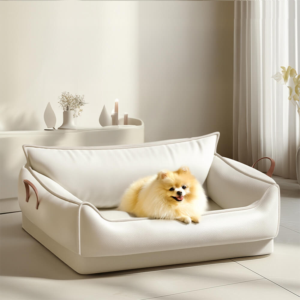 Letto per cani e gatti in lattice naturale di lusso, anti-graffi e sostegno.