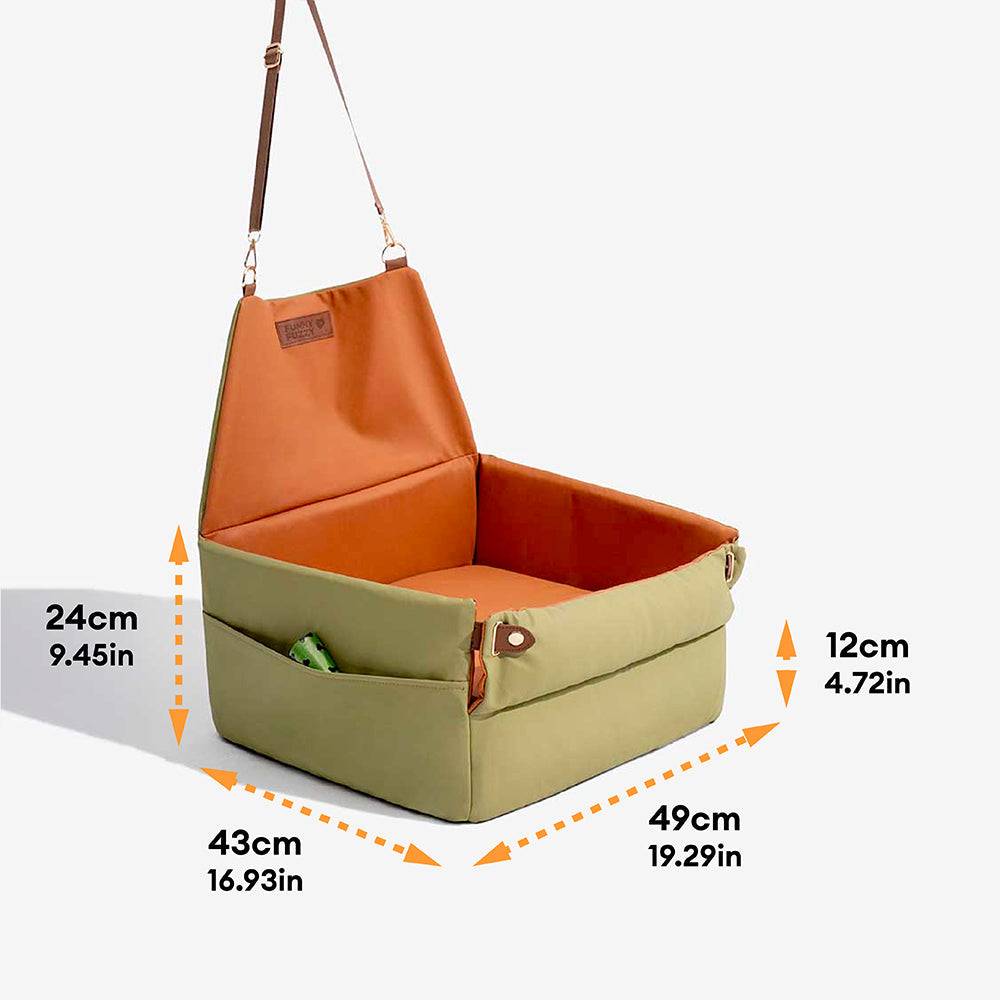 Seggiolino per cani elevato in ecopelle deluxe - Urban Voyager