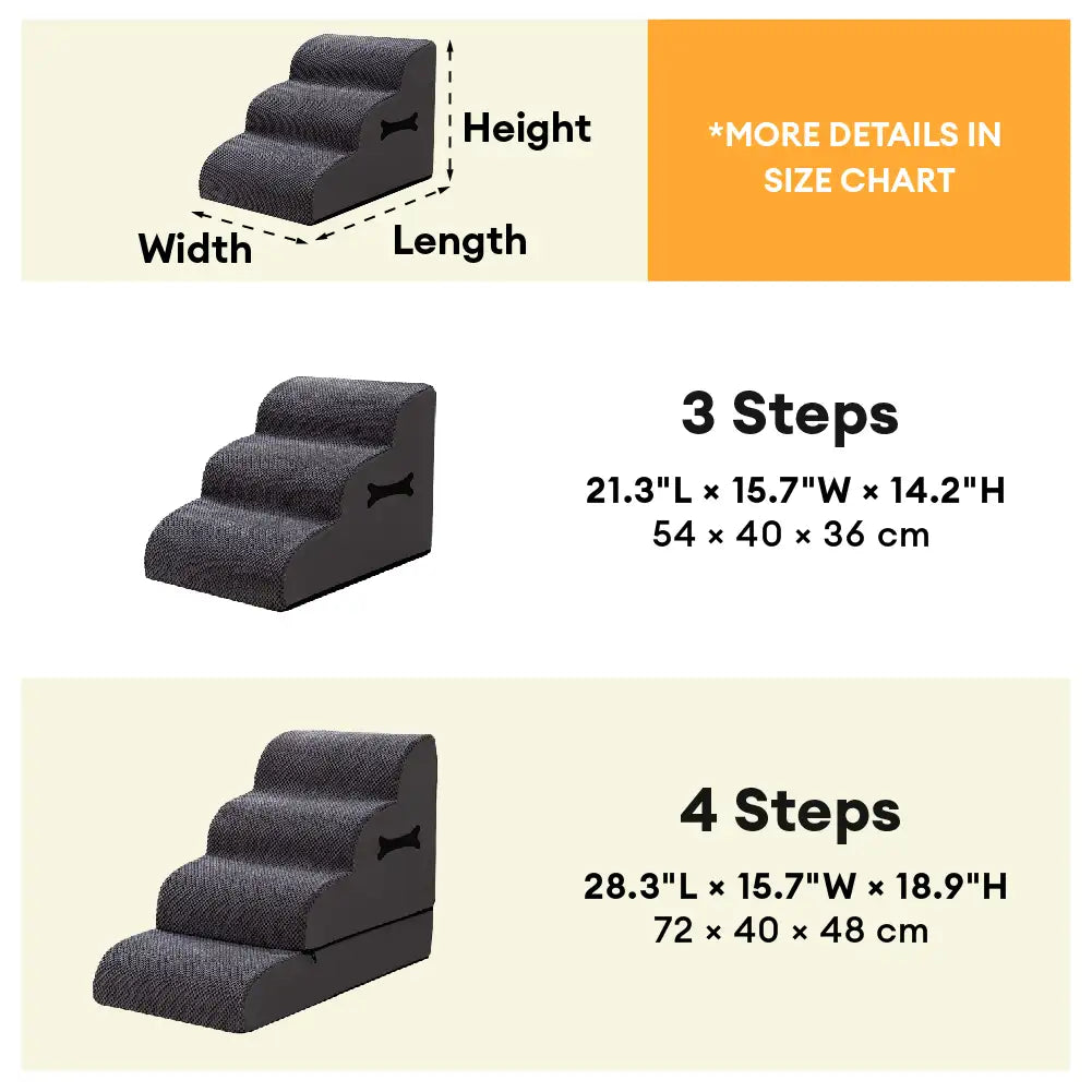 Scale per cani regolabili, antiscivolo, lavabili e morbide con rampe gentle