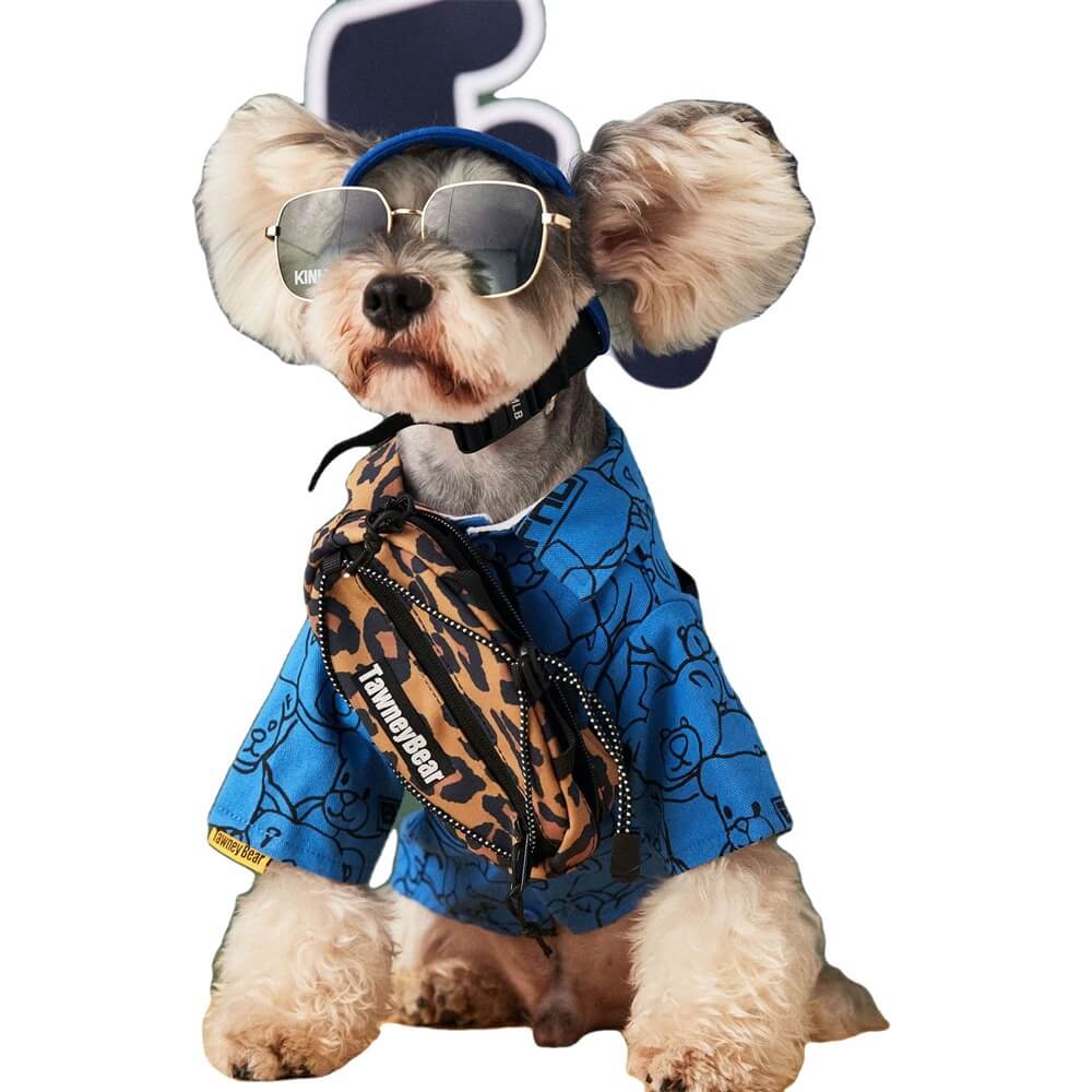 Dog Shirt Handsome and Cute Printed Fall Apparel with Two Legs for Pets