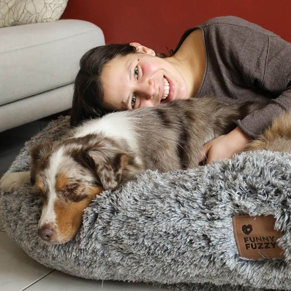 Letto ovale super grande di lusso per un sonno più profondo - letto per cani umani.