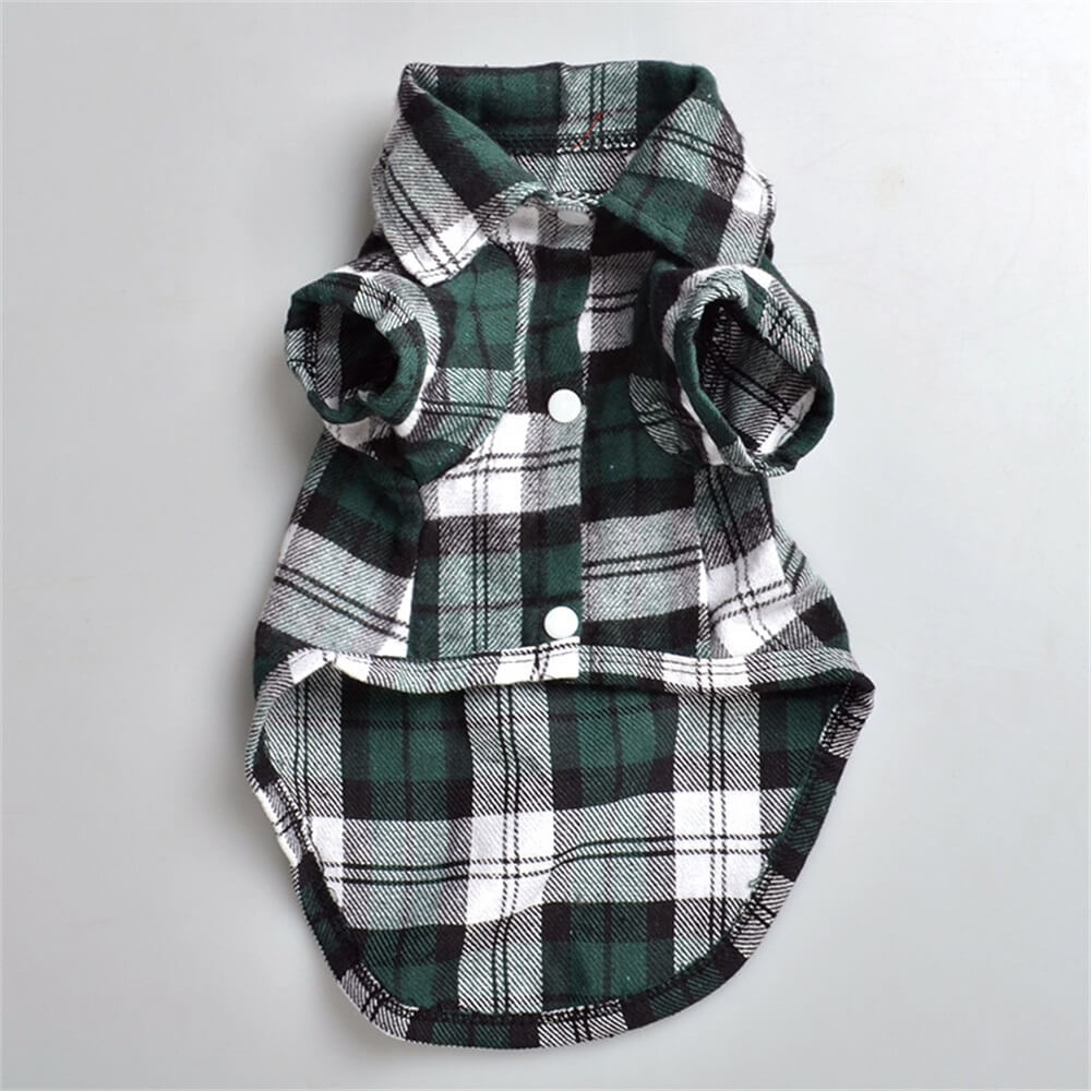 Camicia per Cani a Quadri Classica - Confortevole e alla Moda per Ogni Occasione