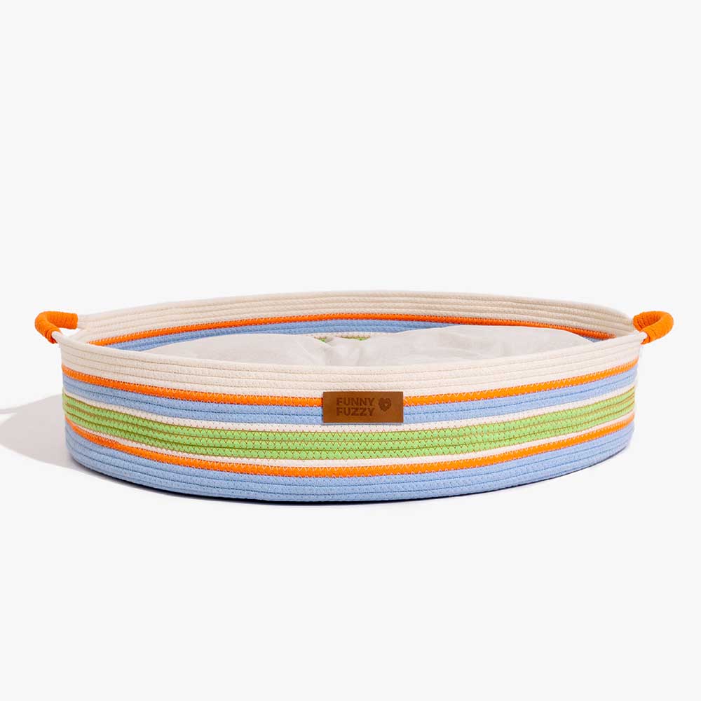 Borsa da spiaggia in cotone intrecciato leggera fatta a mano - Trasportino per animali domestici - Vacanze estive