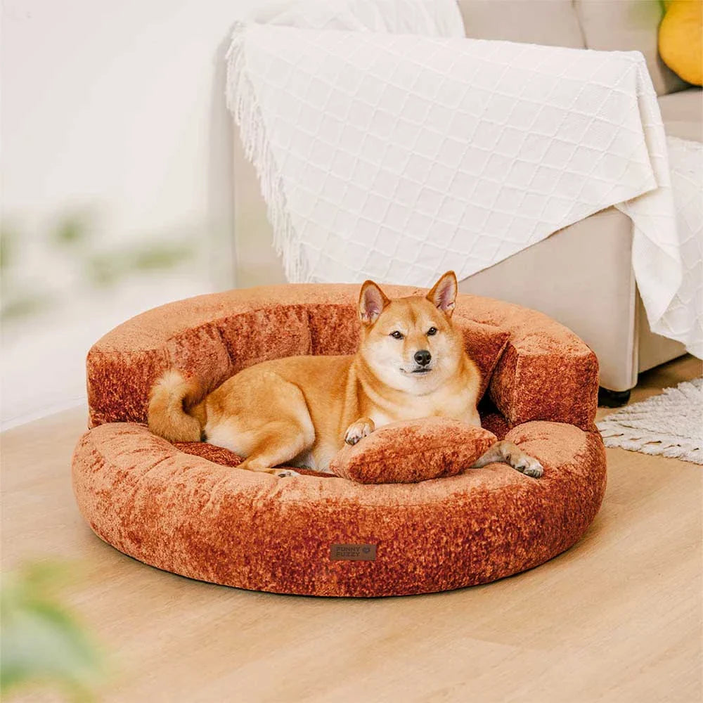 DreamNest – Letto ortopedico a ciambella in velluto con diamanti