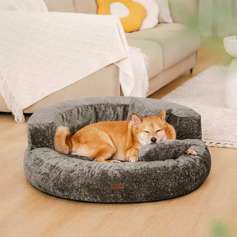 DreamNest – Letto ortopedico a ciambella in velluto con diamanti
