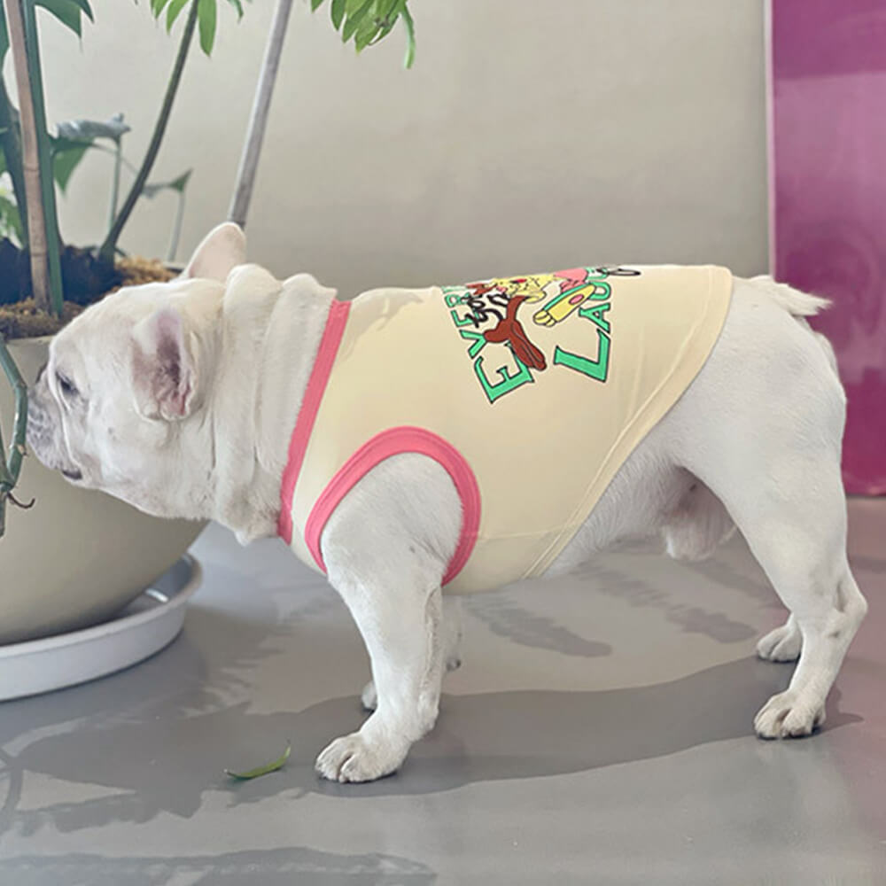 Pet dog clothes summer pattern contrast bright vest