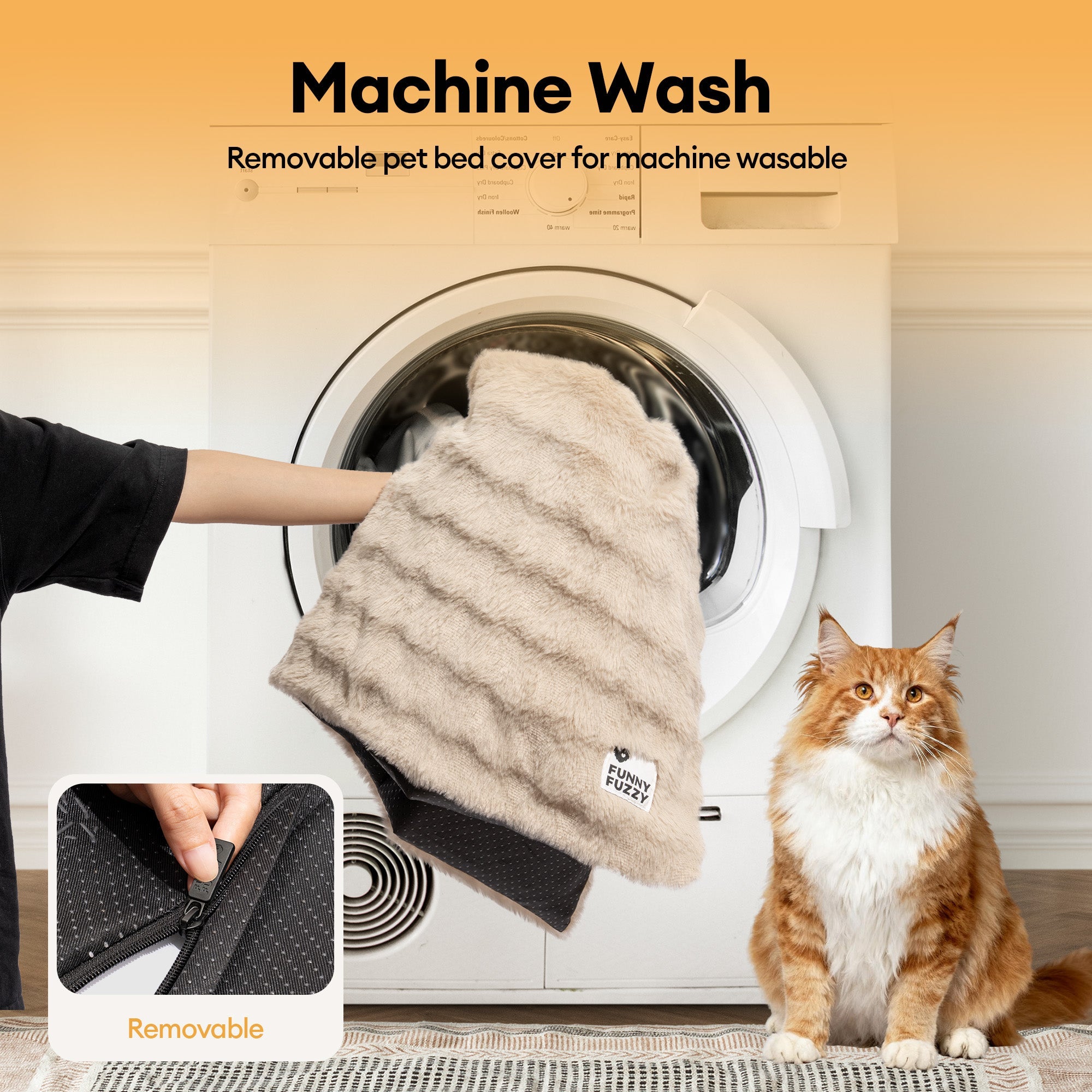 Materassino per animali domestici in peluche caldo, lavabile e portatile - ThermoPad