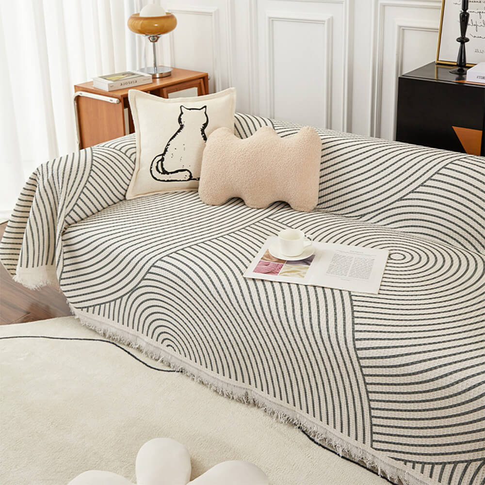 Copertura per divano a motivi geometrici multicolore - Design moderno per una casa elegante