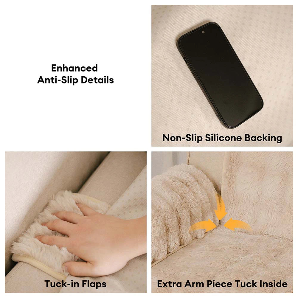 Copertura per divano impermeabile in peluche morbido protettore per mobili - EverDry