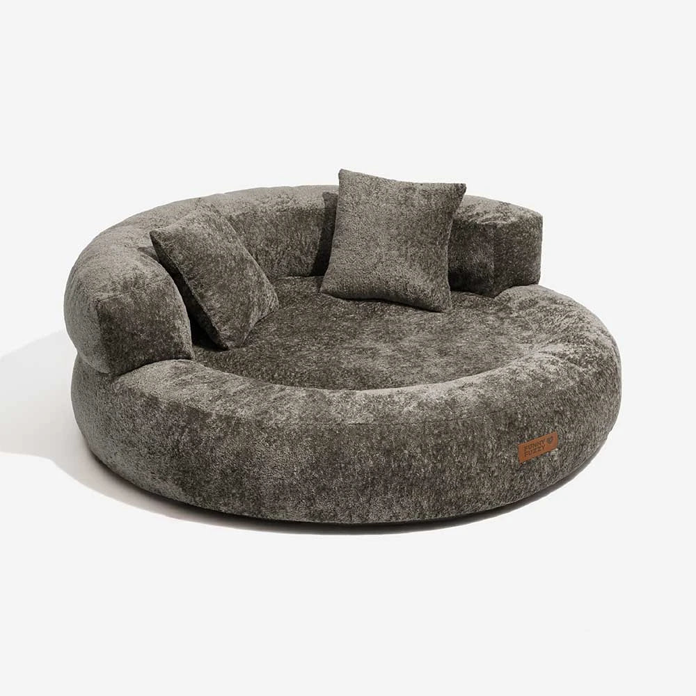 DreamNest – Letto ortopedico a ciambella in velluto con diamanti