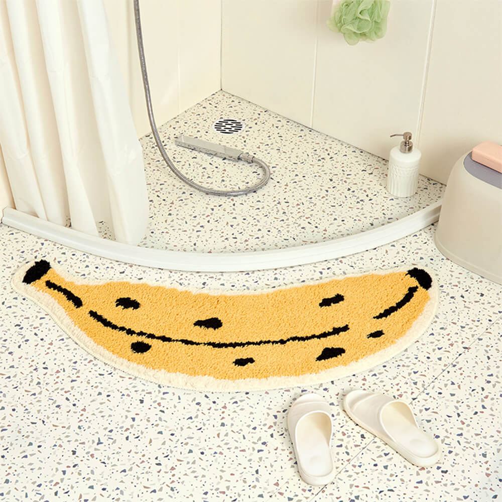 Banana Fruit Shape Multi-Functional Decorative Non-Slip Washable Home Rug