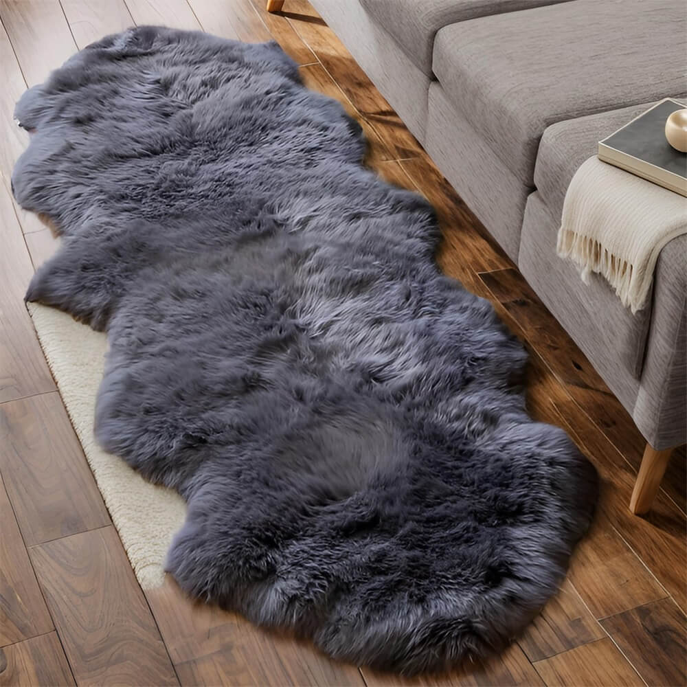 Tappeto in cashmere irregolare morbido e lungo in peluche - Comfort accogliente per la tua casa