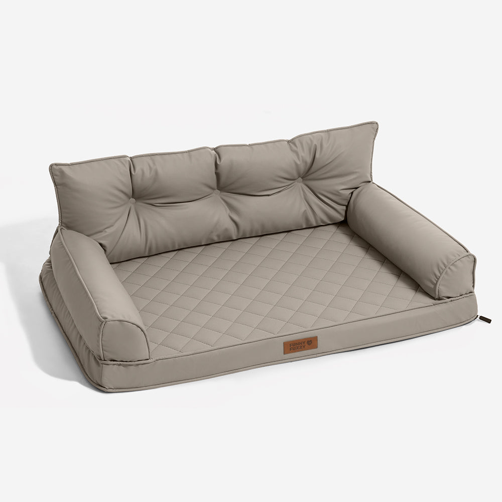 Letto per cani grande ortopedico pieghevole in finta pelle di lusso - CoreLounge