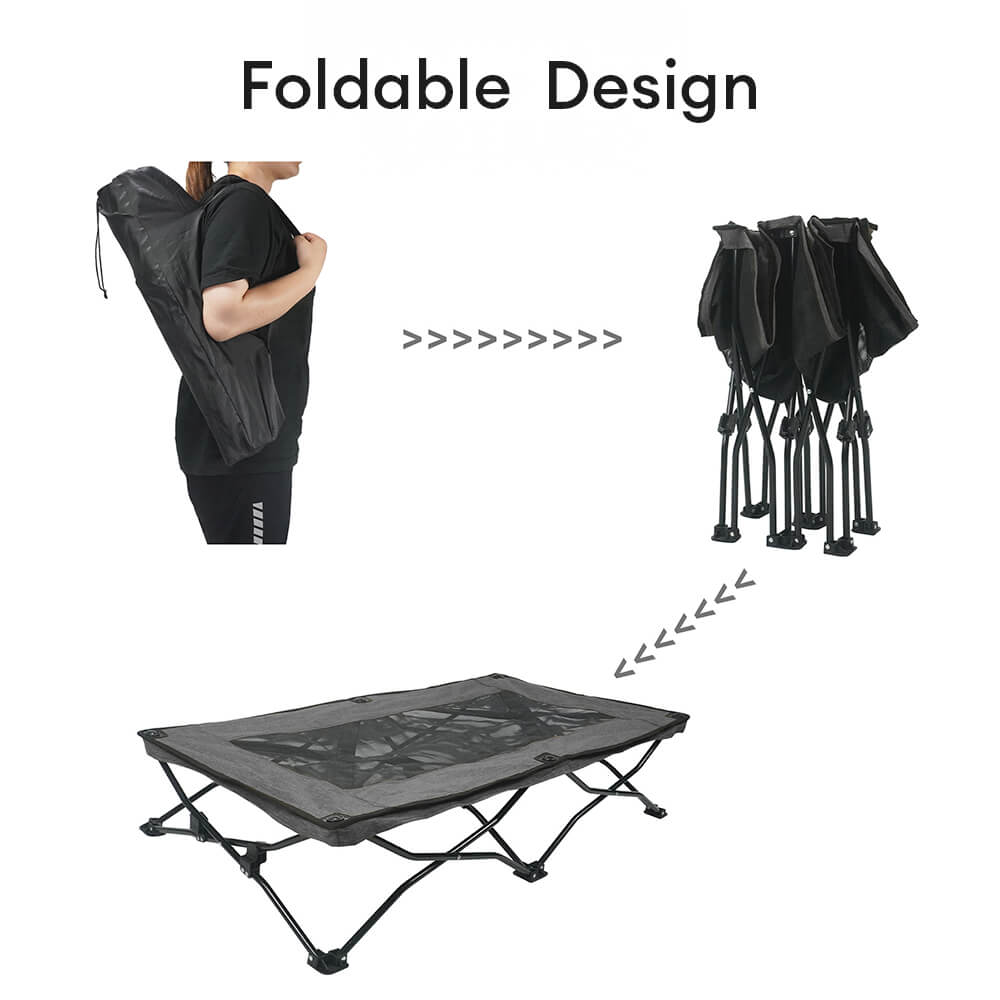 Breathable Moisture-Resistant Foldable Elevated Camping Cot Big Dog Bed