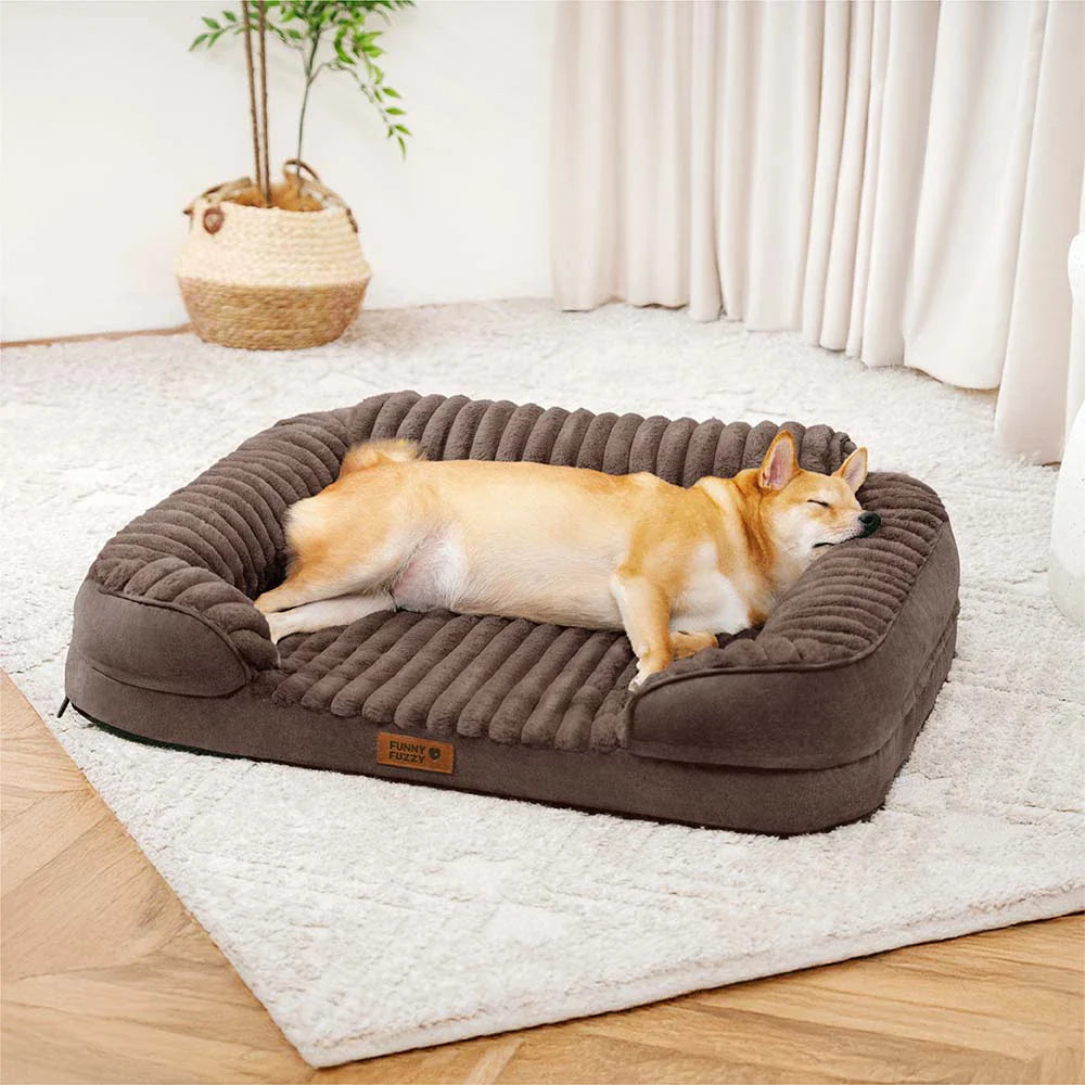 Letto ortopedico sfoderabile in peluche morbido per cani - ComfyPaws