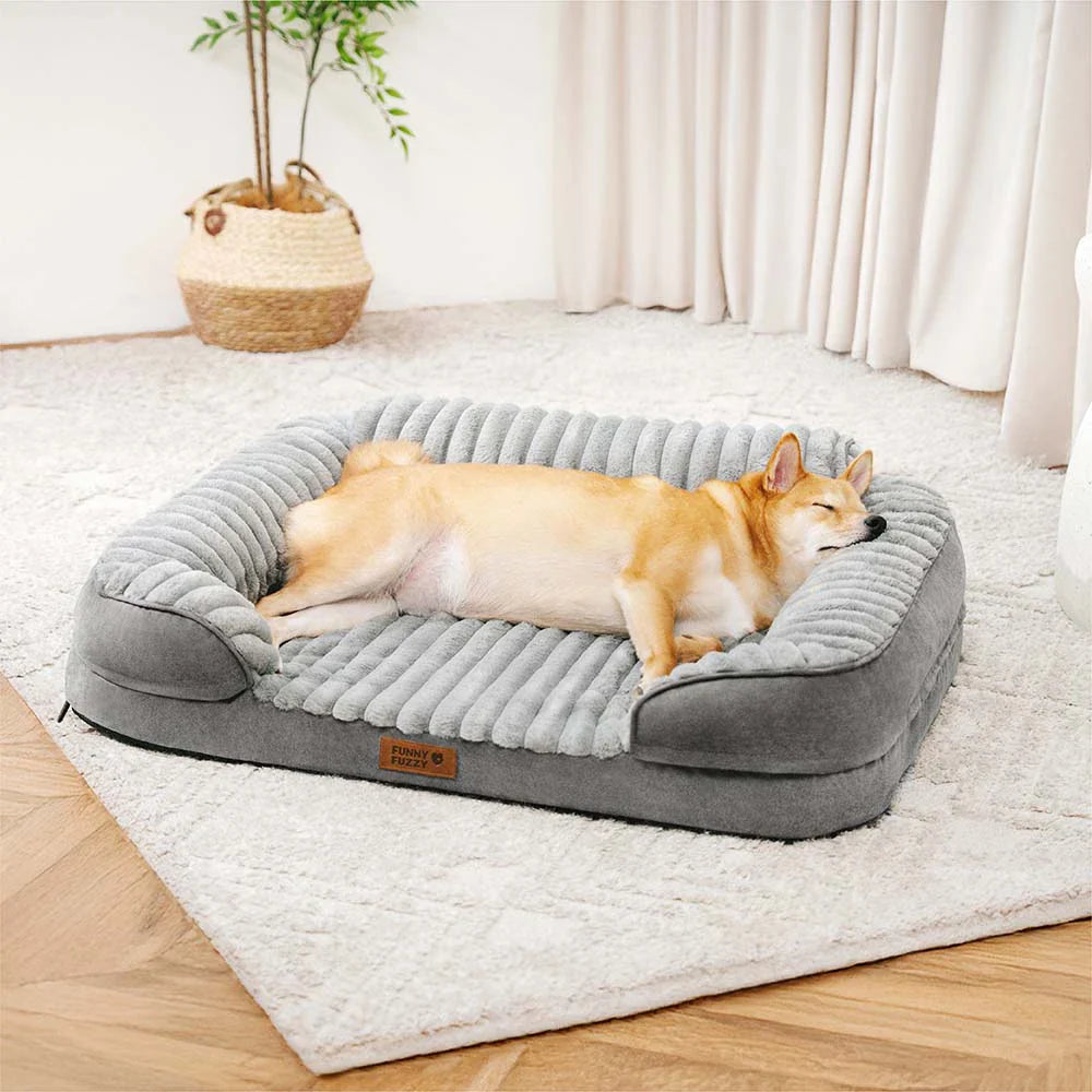 Letto ortopedico sfoderabile in peluche morbido per cani - ComfyPaws