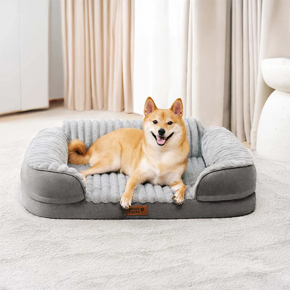 Letto ortopedico sfoderabile in peluche morbido per cani - ComfyPaws
