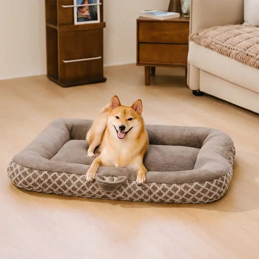 Tappetino per animali domestici in peluche multiuso double face a quadri a diamante - ComfyEase