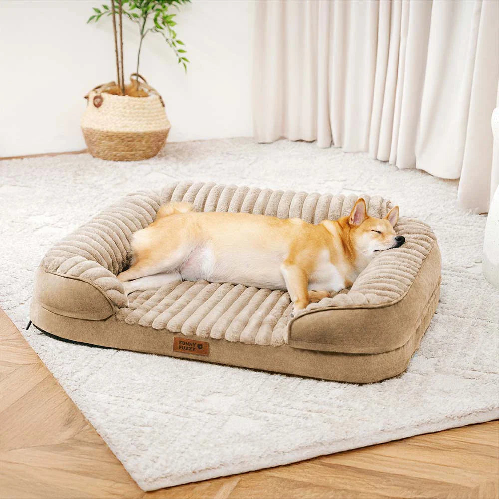 Letto ortopedico sfoderabile in peluche morbido per cani - ComfyPaws