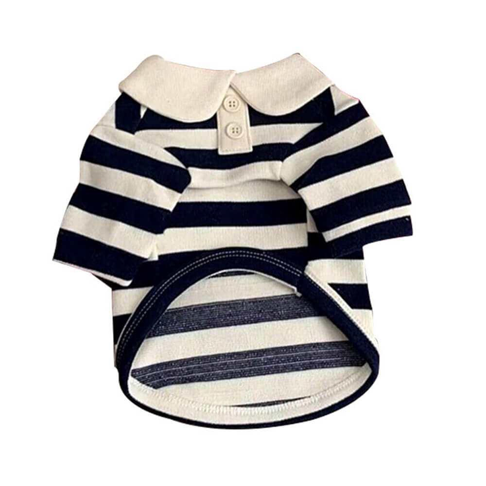 Magliette per cani a polo a righe classiche