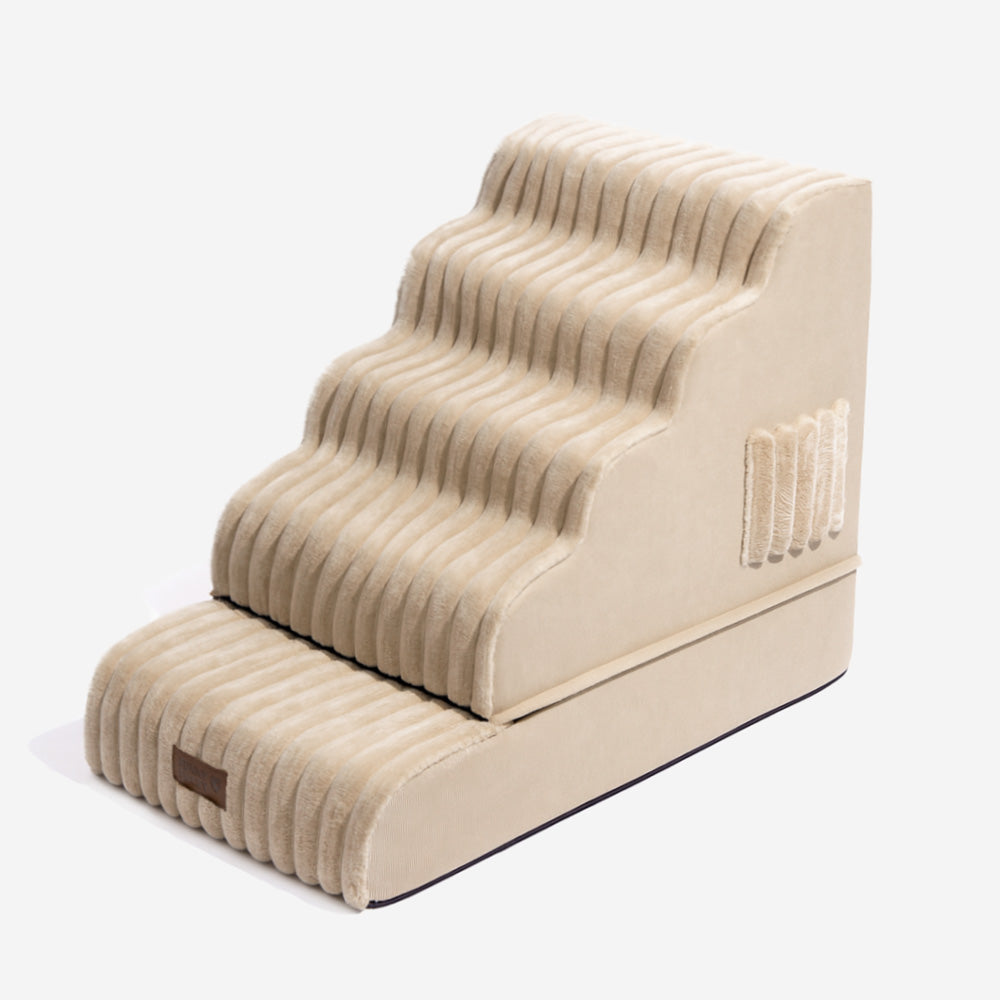CreamyRamp Scala e Letto per Animali 2-in-1 in Morbido Plush Rimovibile
