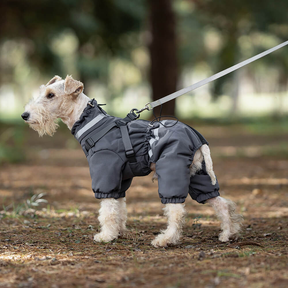 Cappotto per cani da esterno a quattro zampe tattico regolabile impermeabile