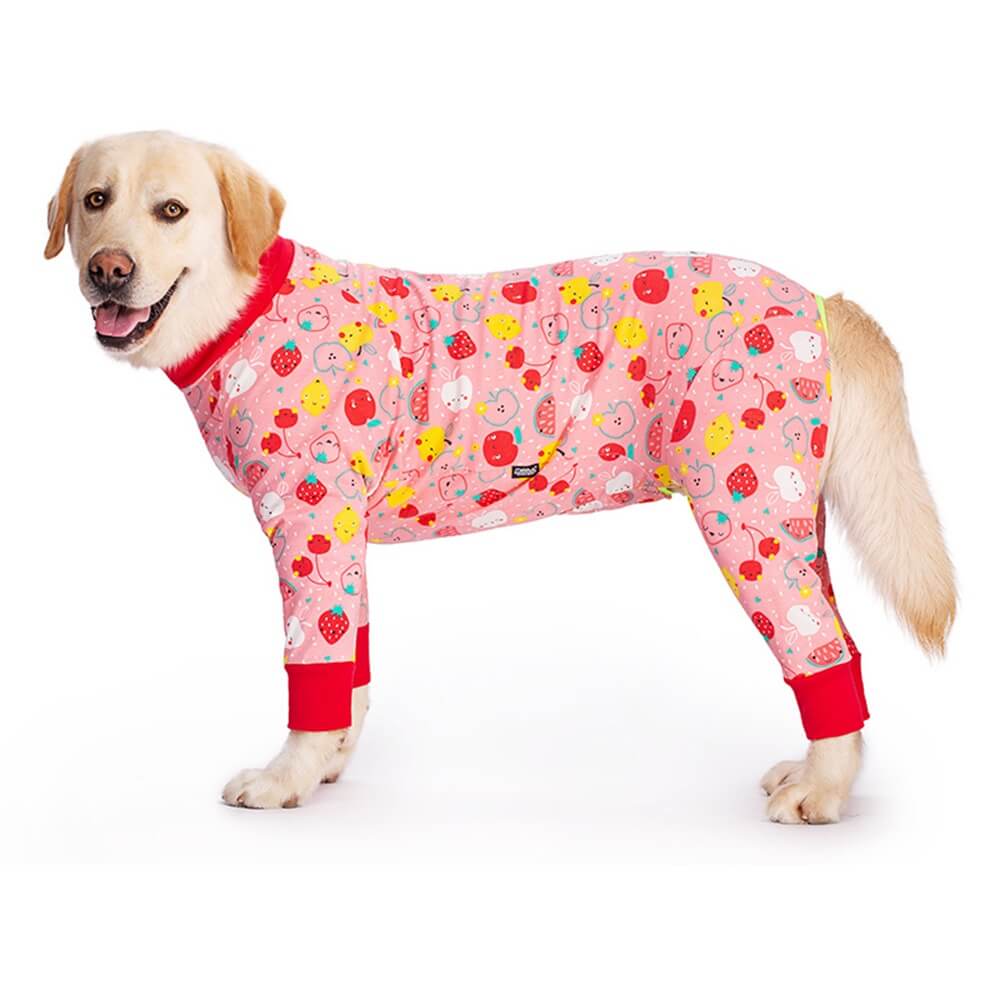 Ropa para perros grandes: pijama fino de cuatro patas con cubierta completa para el vientre