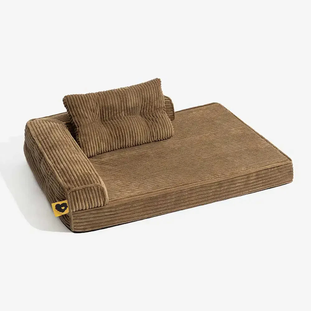 ComfySofa – Letto ortopedico per cani in corduroy anti-graffi, removibile