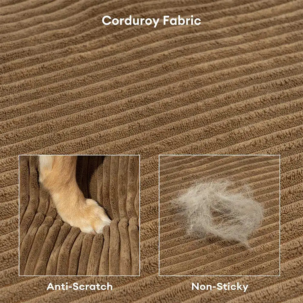 ComfySofa – Letto ortopedico per cani in corduroy anti-graffi, removibile