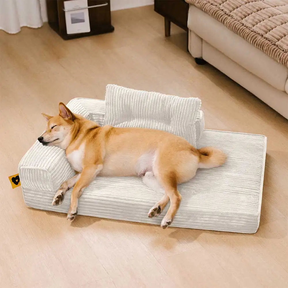 ComfySofa – Letto ortopedico per cani in corduroy anti-graffi, removibile