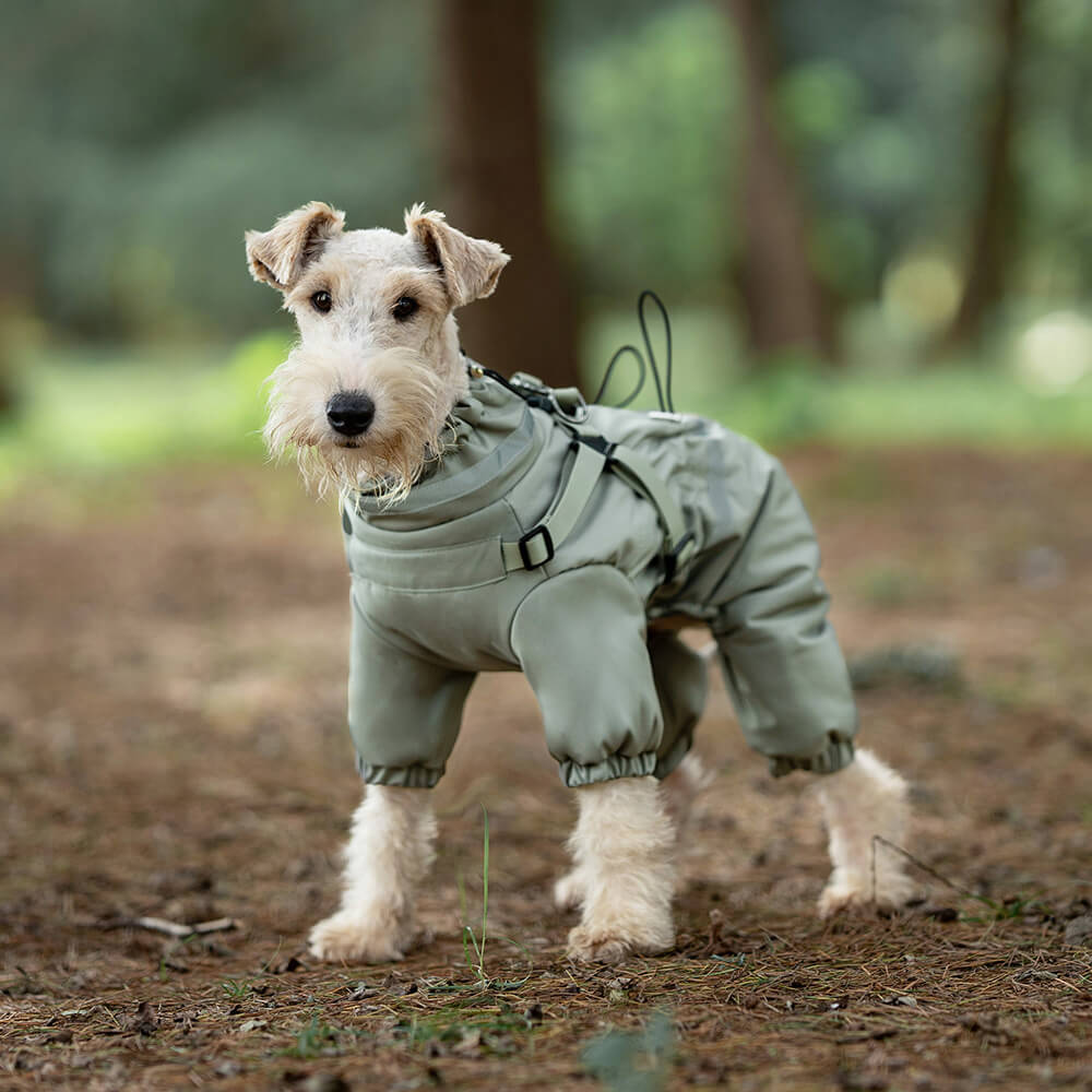 Cappotto per cani da esterno a quattro zampe tattico regolabile impermeabile