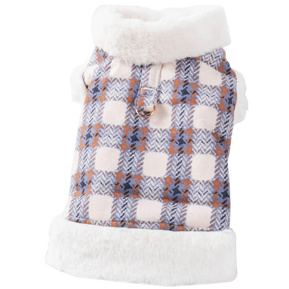 Giacca per cani pullover in pile scozzese: una giacca invernale calda ed elegante