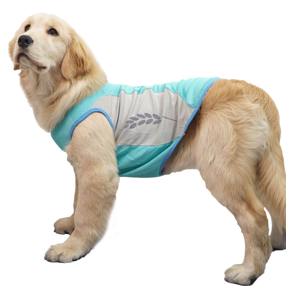 Pet dog clothes honeycomb reflective wheat ears cooling cool clothes color matching vest