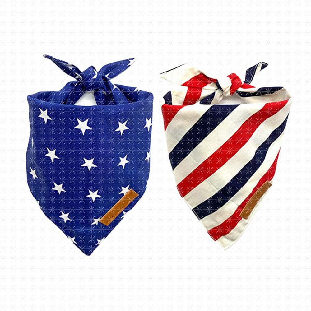 Pet cat and dog accessories American flag triangle bandana dress up pet Independence Day decoration