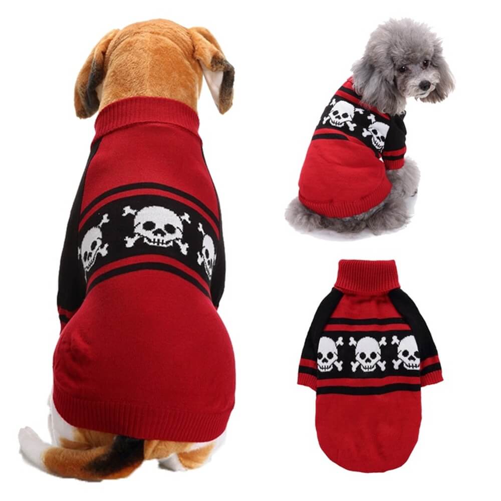 Maglione per animali domestici di Halloween | Abbigliamento per cani modello Halloween caldo e accogliente