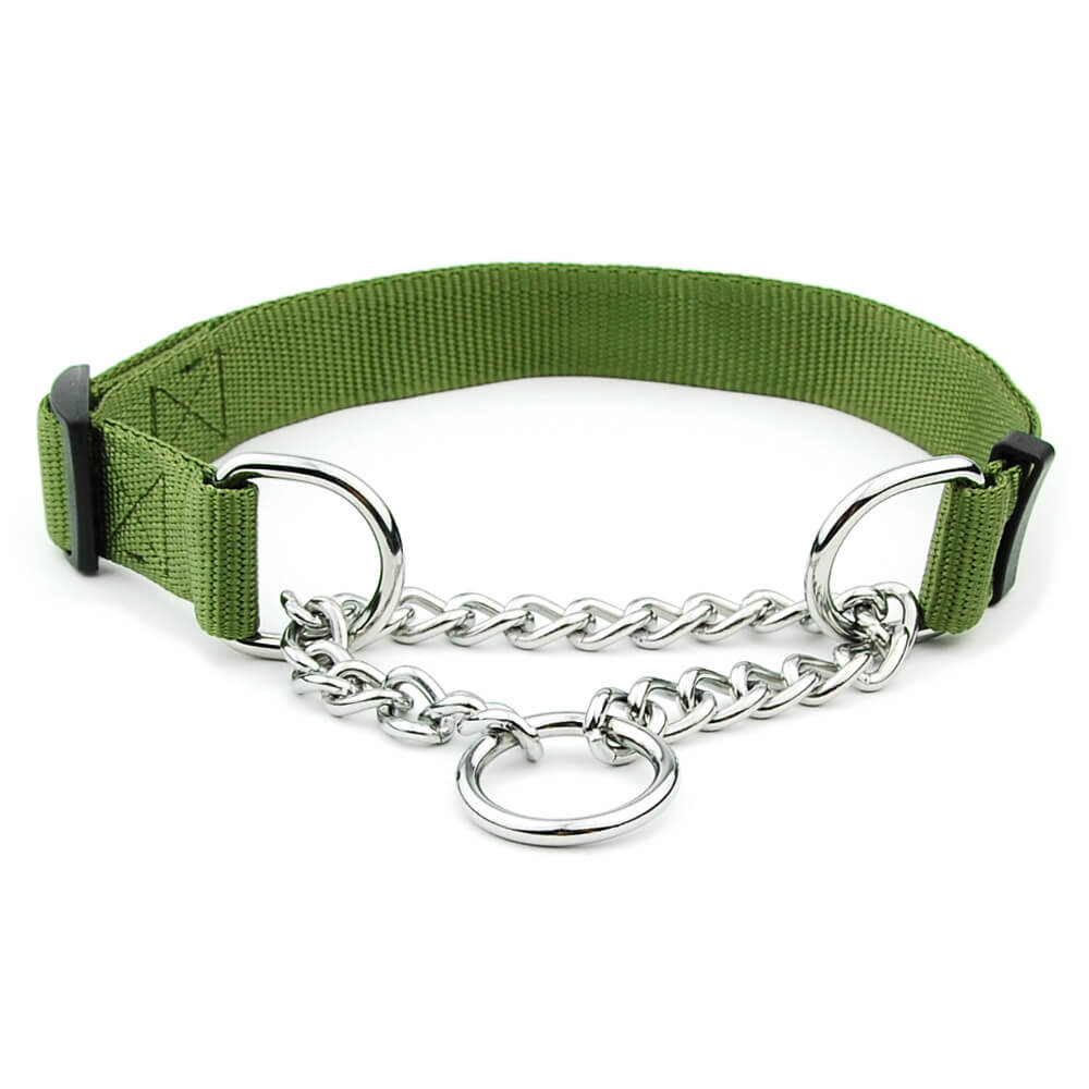 Collier pour chien à chaîne coulissante en nylon multicolore