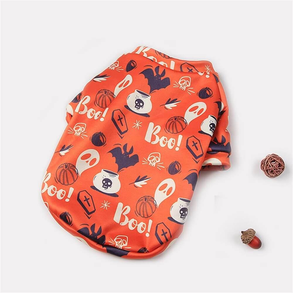 Disfraz de mascota de Halloween con estampado de felpa | Cálido diseño de calabaza y fantasma para otoño e invierno.