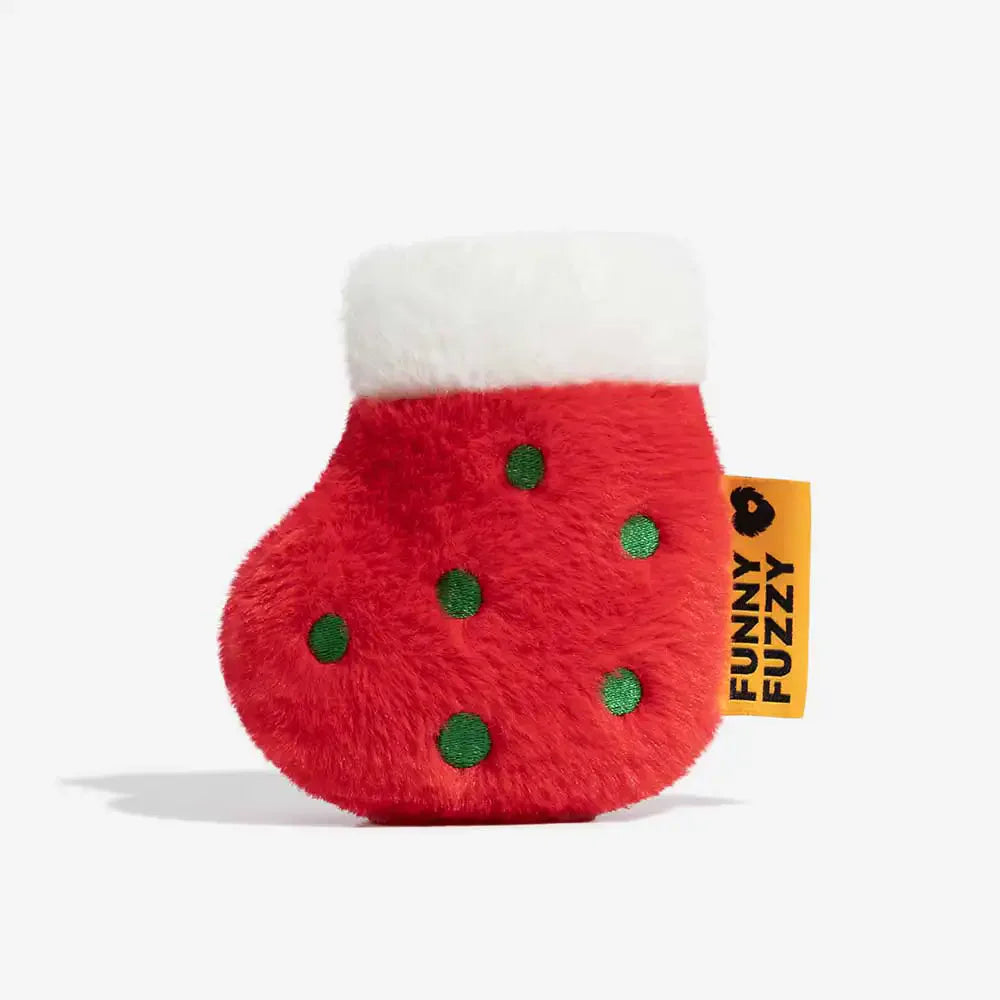 Giochi Natalizi Squeaky in Peluche FUNNYFUZZY per Cani - Gioia nella Calza