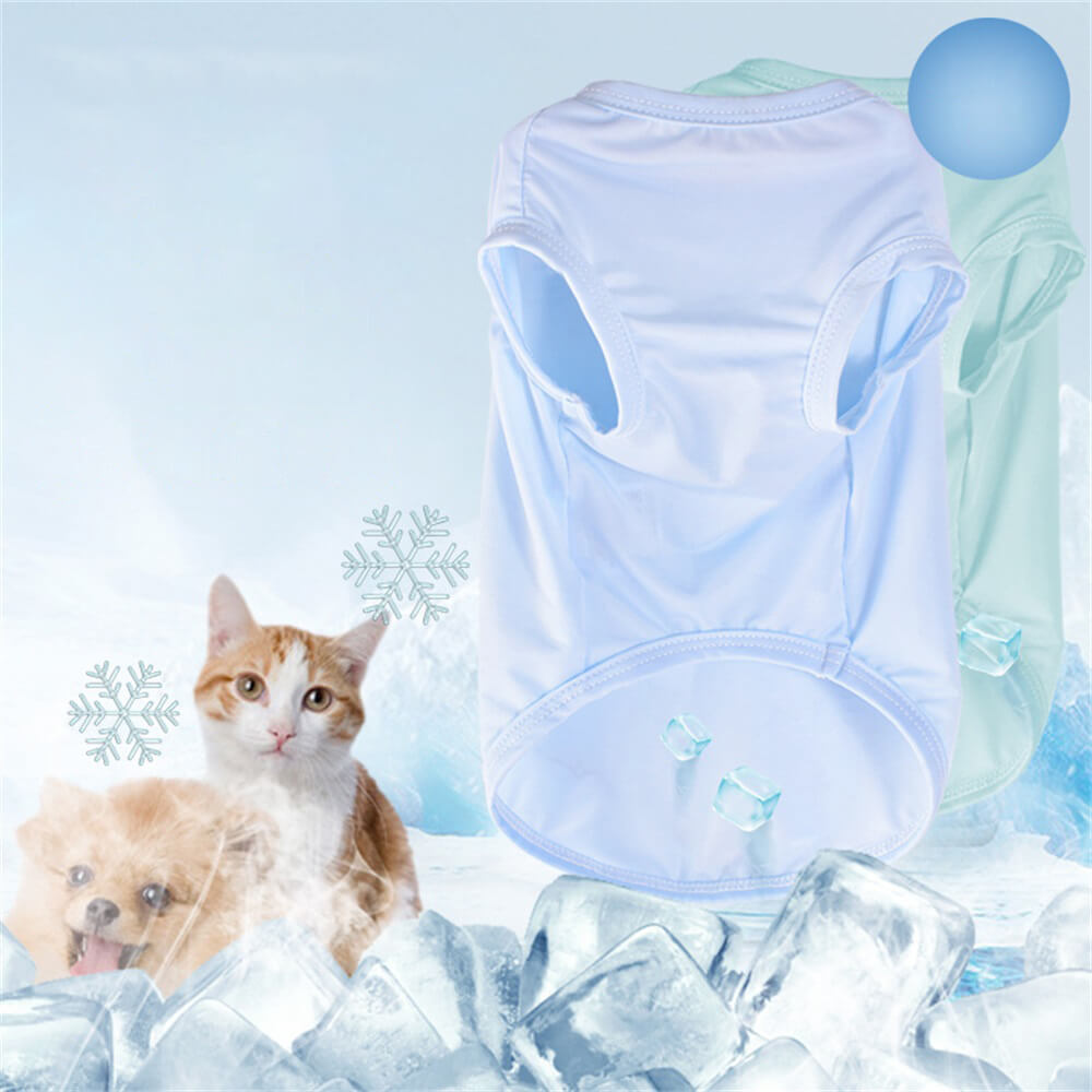 Pet cat and dog clothes summer solid color thin cool sun protection vest