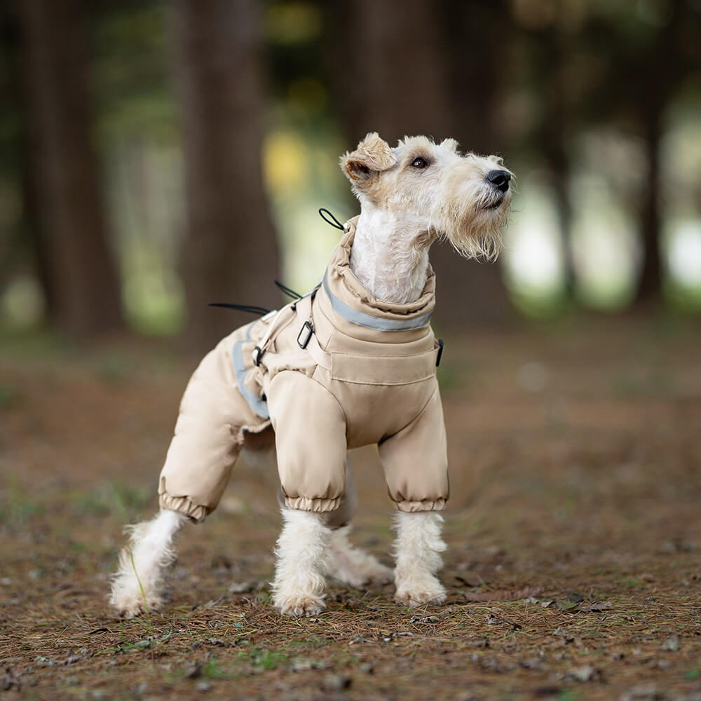 Cappotto per cani da esterno a quattro zampe tattico regolabile impermeabile