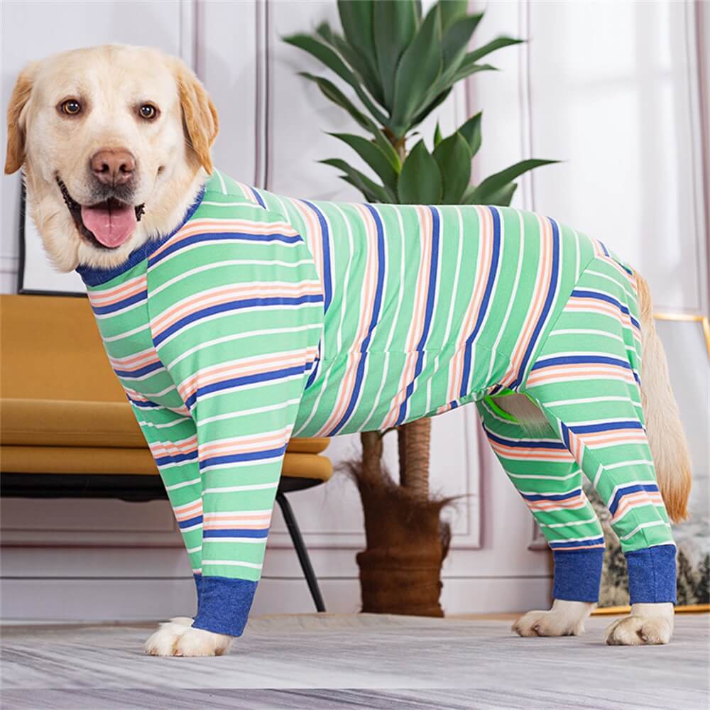 Large Dog Clothes: Thin Four-leg Full Belly Cover Four-legged Pajamas