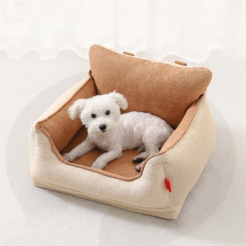 Letto da Auto per Cani Impermeabile e Sicuro - Caffè Chiaro