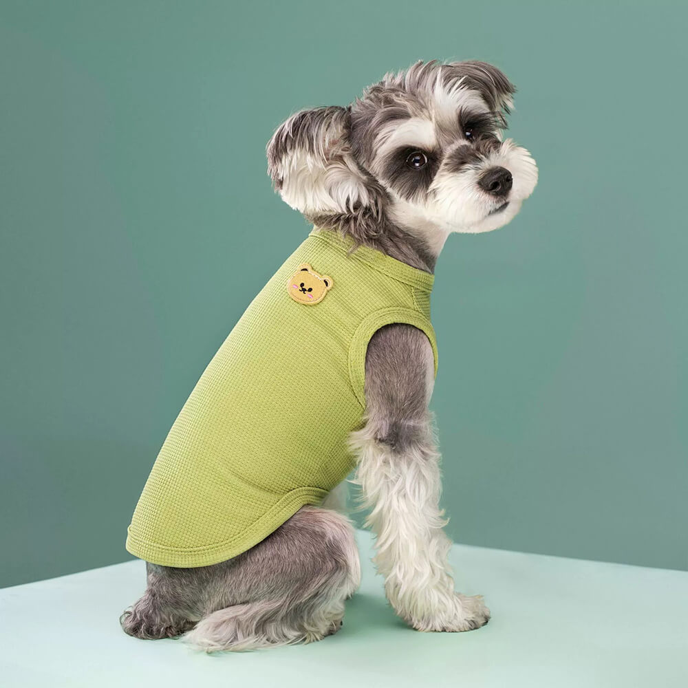 Pet Cat Dog Clothes Waffle Multicolor Vest