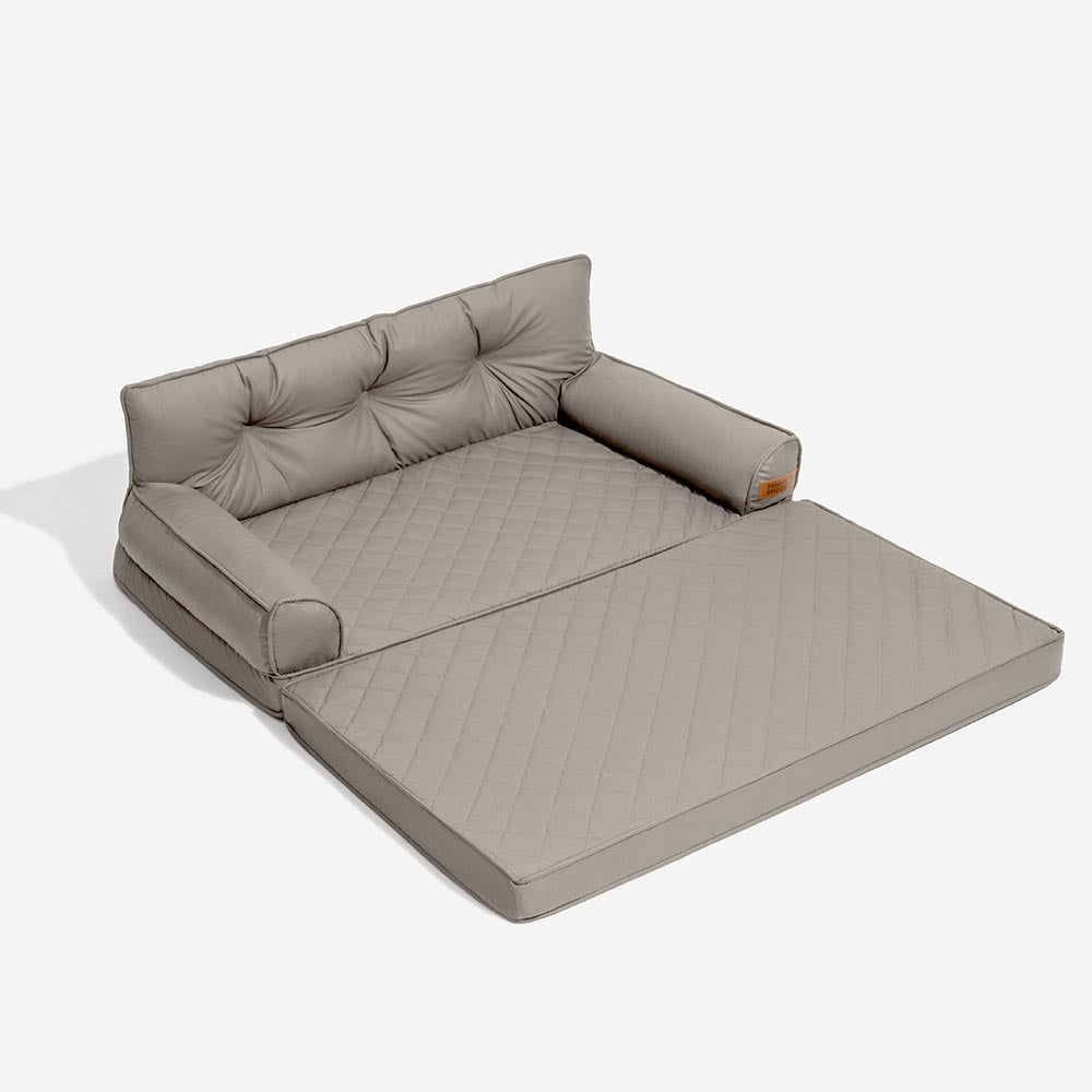 Letto per cani grande ortopedico pieghevole in finta pelle di lusso - CoreLounge