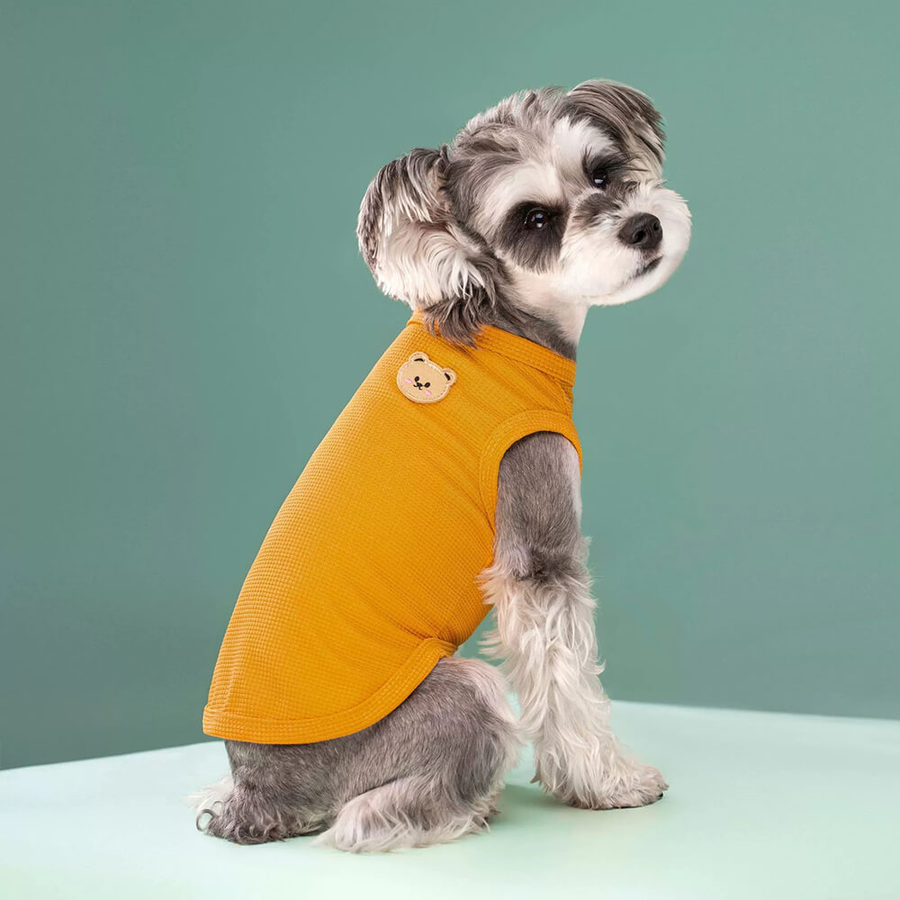 Pet Cat Dog Clothes Waffle Multicolor Vest